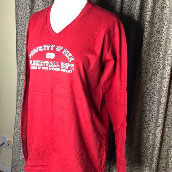Nike red long sleeve tee XL - Picture 3 of 3
